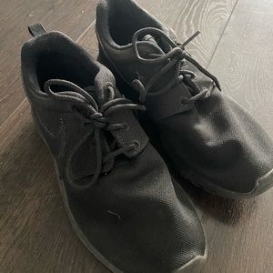 All Black Nike Running Shoes